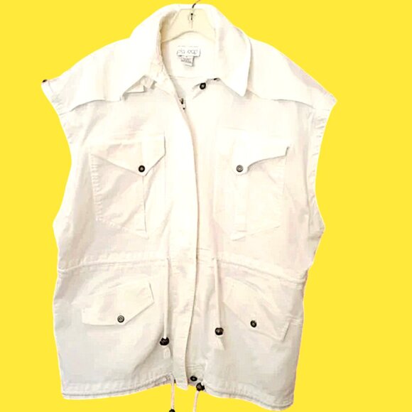 PIA RUCCI Vintage 80's Denim Safari 2-in-1 Jacket / Vest - Picture 7 of 8